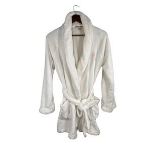 Victorias Secret ANGEL Cozy Short Robe SUPER SOFT Cream White‎ XS/XP